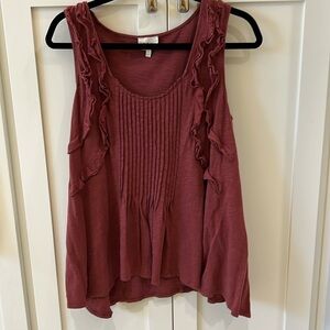 Anthropologie Wine colored Top S